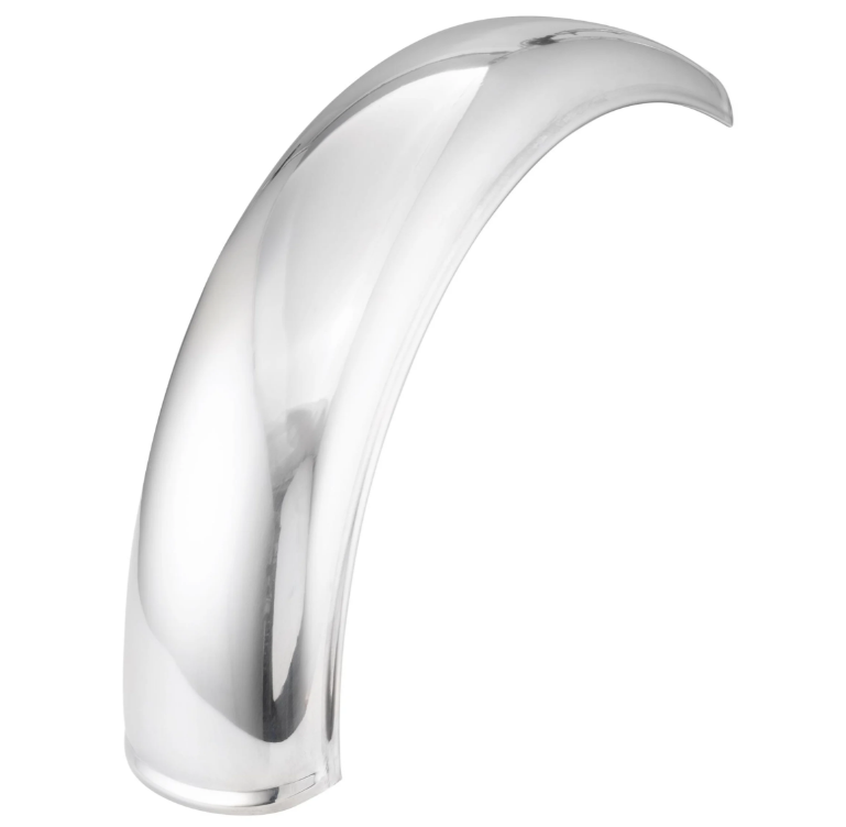 Spatbord Garelli zonder houder universeel, voor Vespa PX 80-200ccm, roestvrij staal gepolijst