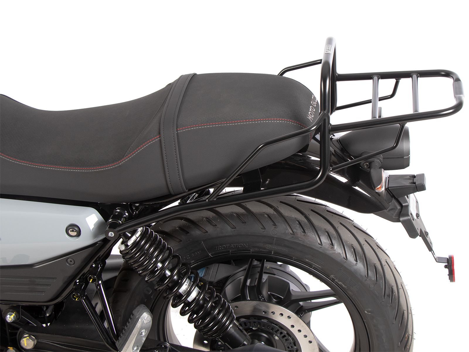 Buisvormige bagagedrager topkoffer zwart voor Moto Guzzi V7 850 Sport (25-) Hepco & Becker