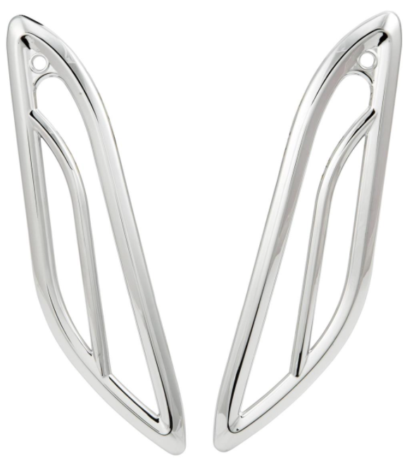 Richtingaanwijzerrooster rechts/links, achteraan voor Vespa Primavera/Sprint 50-150cc 2T/4T AC, chroom