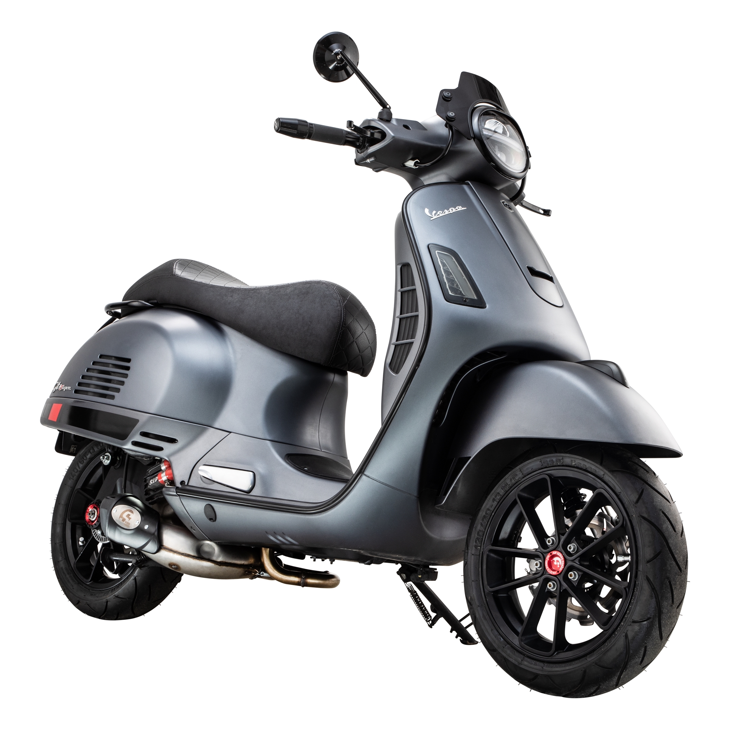Racing uitlaat voor Vespa GTS/GTS Super/GTV/GT 60 125-300cc d.w.z., 4T, LC, roestvrij staal