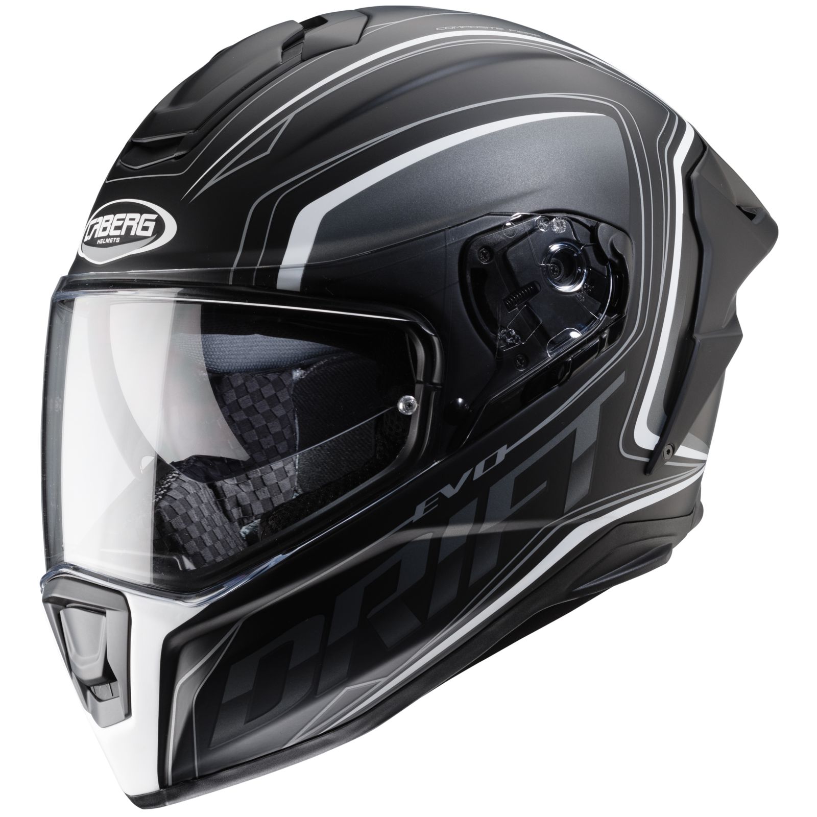 Caberg Helm Drift Evo Integra, mat zwart/grijs-wit