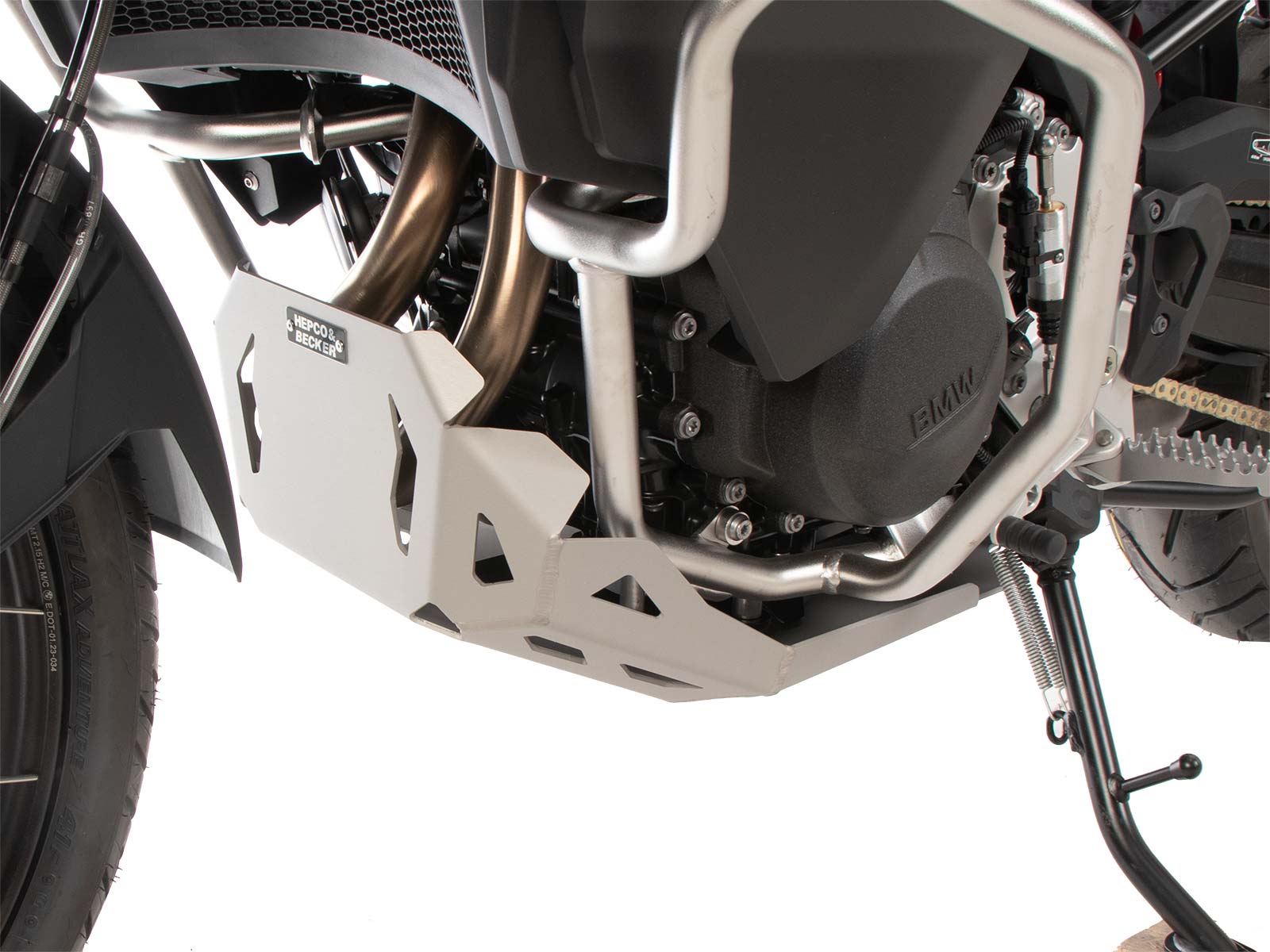 Motorbeschermplaat zilver voor BMW F 900 GS Adventure (24-) Hepco & Becker
