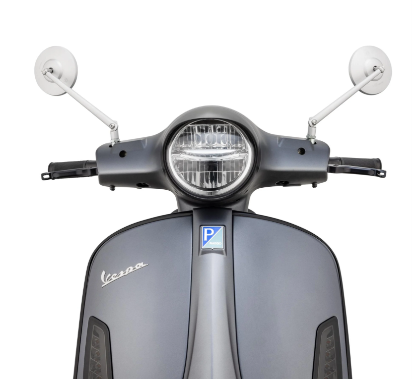 Standaardspiegel links of rechts voor Vespa PX 125-200ccm, aluminium mat