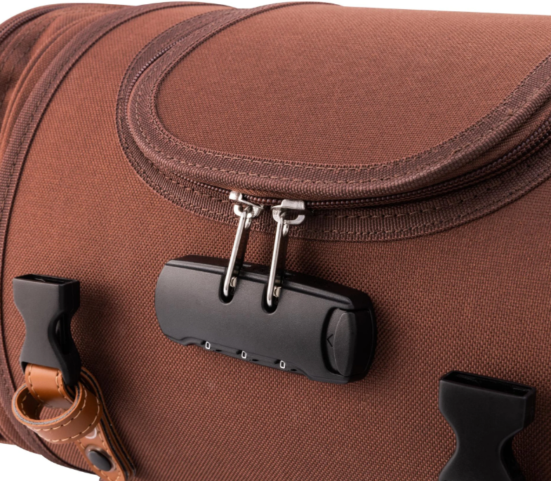 Classic" tas klein voor Vespa, nylon, tabak bruin