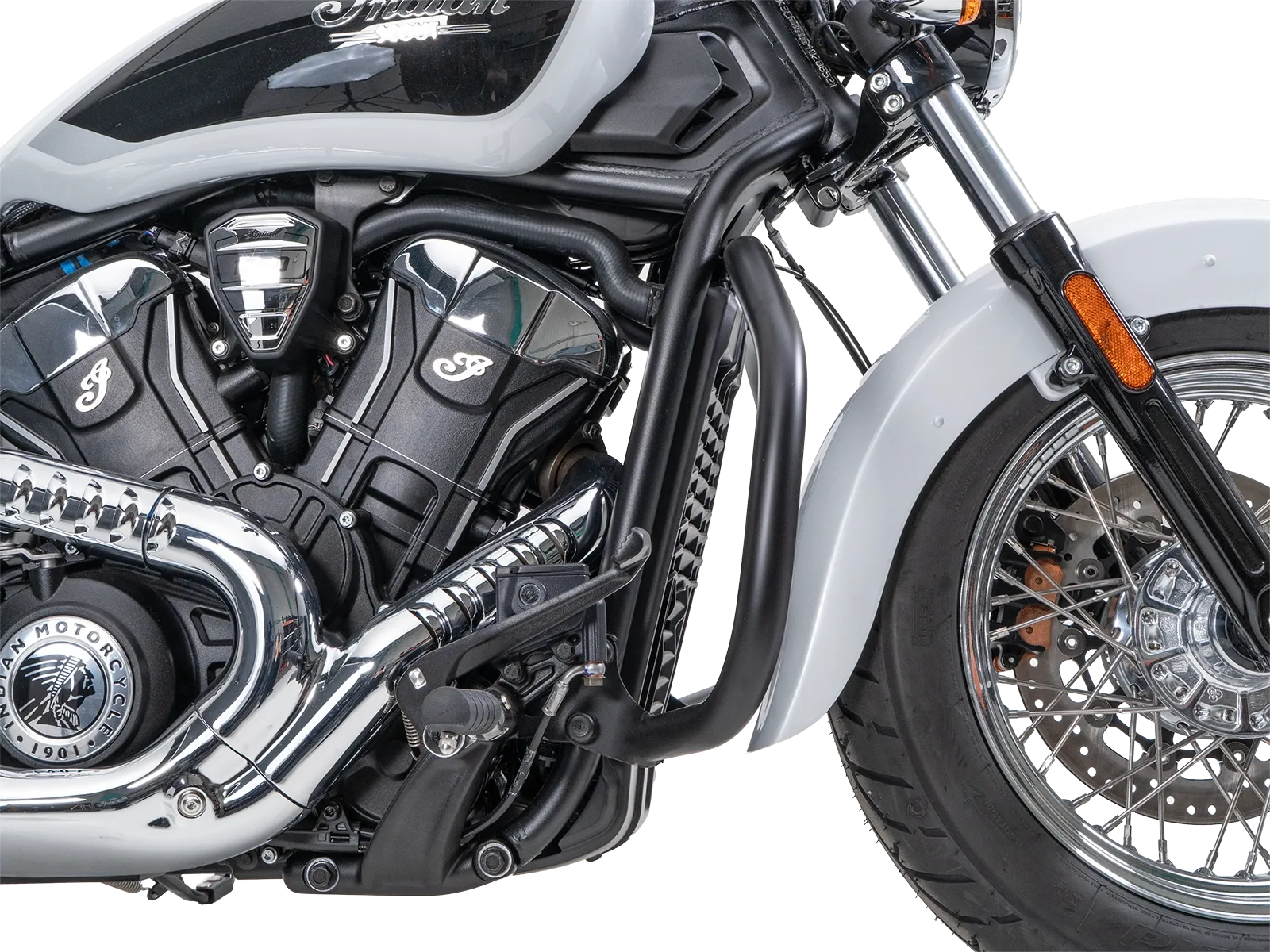 Motorbeschermer zwart voor Indian Scout Classic 1250 (25-) Hepco & Becker