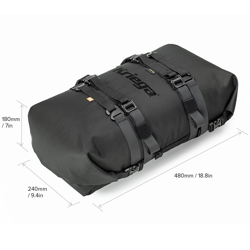 Kriega Rollpack 20 liter - zwart