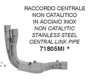 ARROW Racing-Kat-Ersatzrohr Edelstahl für Aprilia RSV 4, Tuono V4 1100 2025-