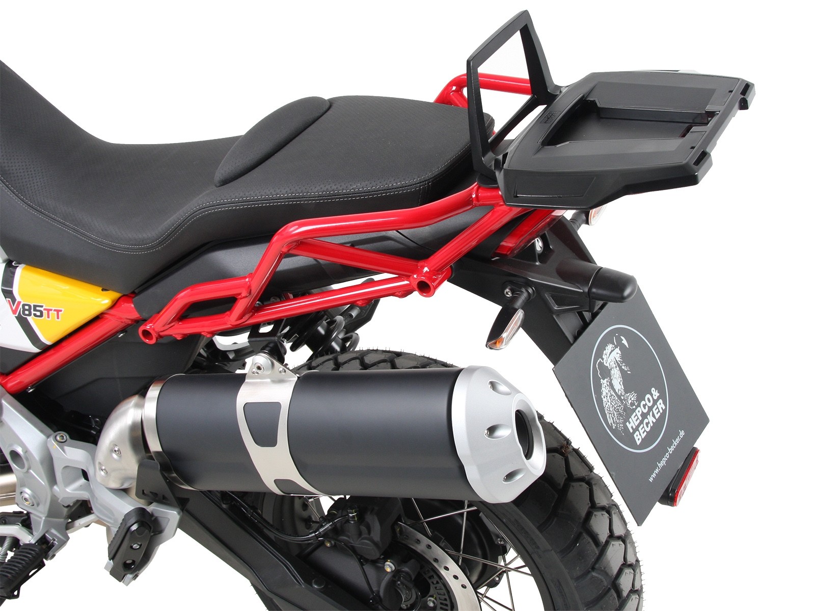 Alurack Topcaseträger zwart voor V85 TT (Bj.19-) Hepco & Becker