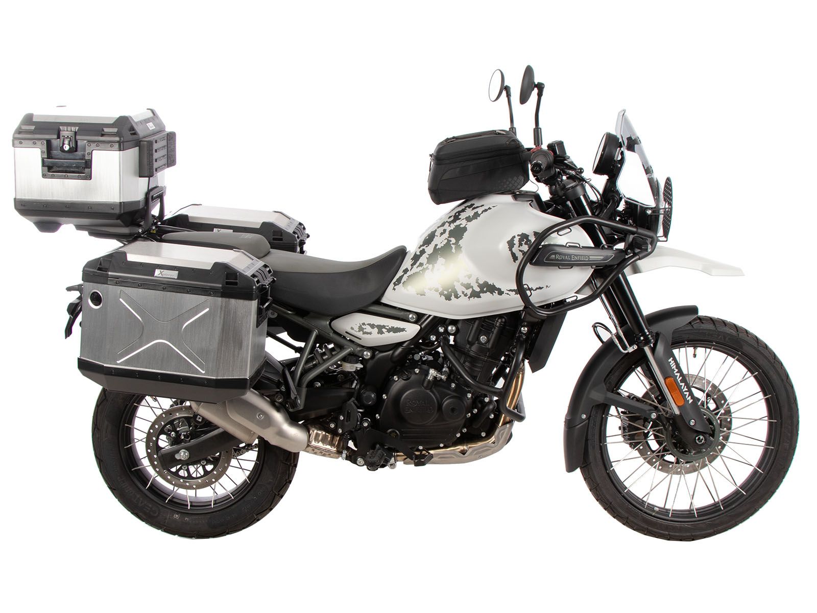 Alurack topkofferdrager zwart op origineel bagagerek voor Royal Enfield Himalayan 450 (24-)