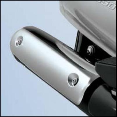 Uitlaatsierstukken, chroom voor Suzuki Burgman AN650 BJ. 2007-2012/ Burgman AN650 BJ. 2005-2006/ Burgman AN