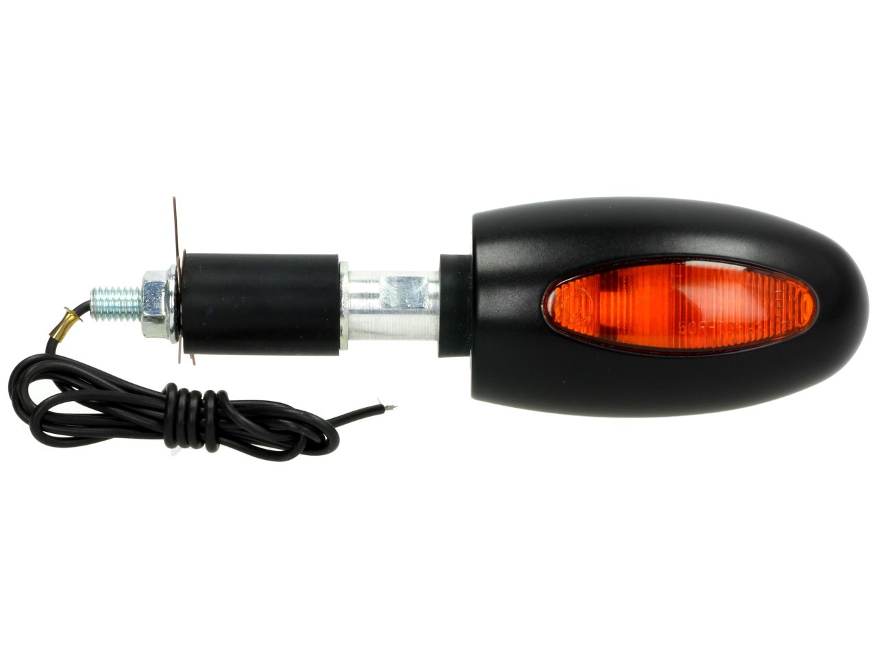 Kellermann aanwijzer, BL 1000 geel, messing, halogeen, VR/VL, 12 V, 21 W, zwart satijnglanzend