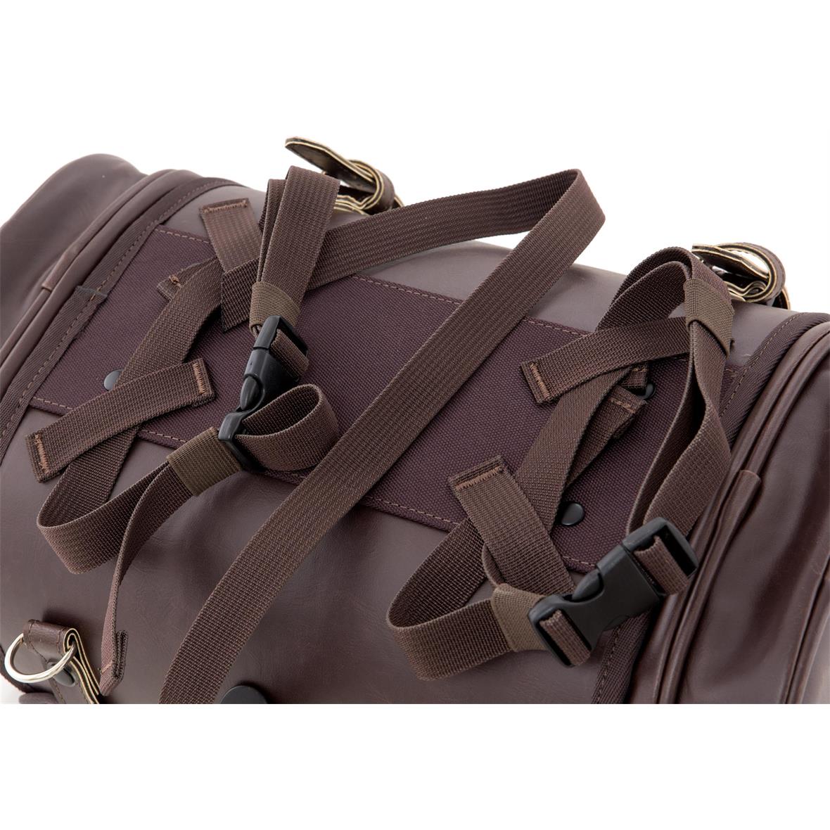 Tas "Classic" klein voor Vespa - donkerbruin, imitatieleer
