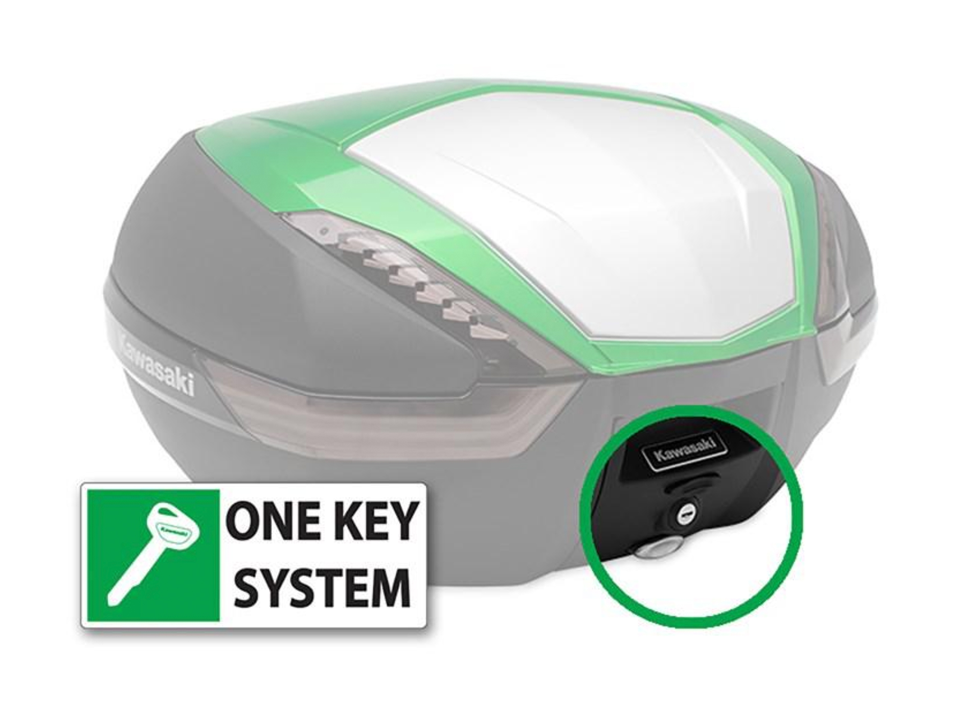 Slot voor topkoffer 47L Origineel Kawasaki