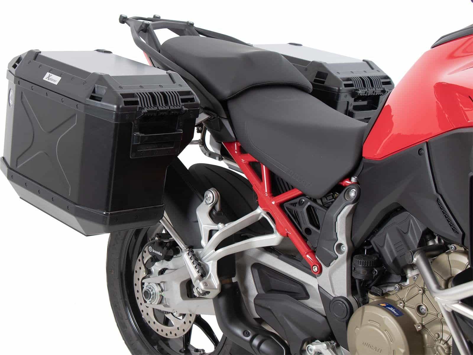 Cutout zwarte bagagedrager set voor Ducati Multistrada V4/S/S Sport/Pikes Peak (21-24) /Rally (23-24)