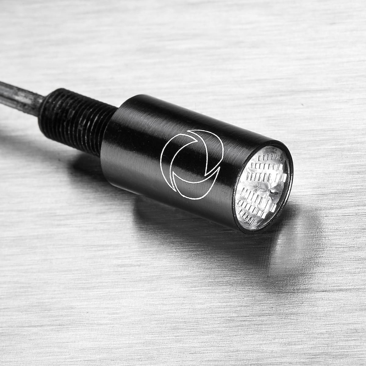 Kellermann knipperlicht, achter- en remlicht, Atto DF Integraal, aluminium, LED, HL/HR 12 V, glanzend zwart