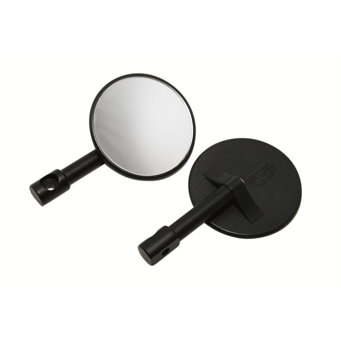 Stuurspiegel MINI voor Vespa, rechts en links, zwart