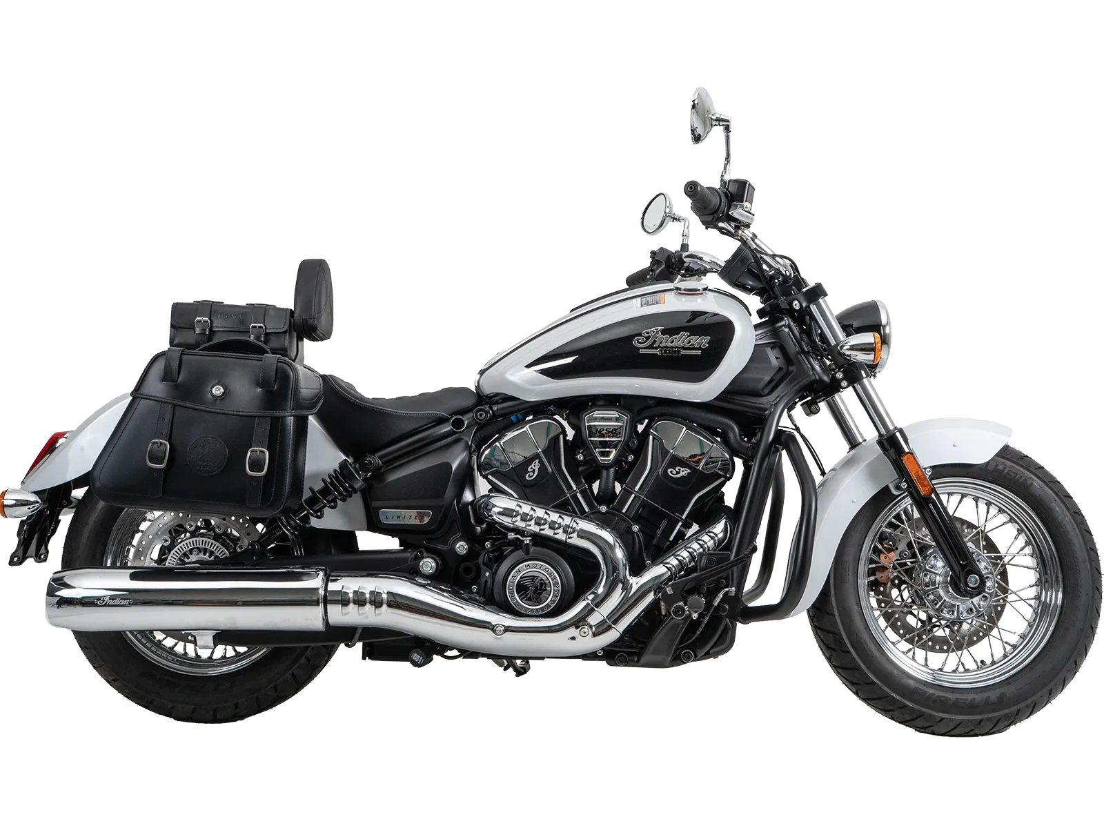 Leren tassenhouder uitsparing zwart voor Indian Scout Classic 1250 (25-) Hepco & Becker