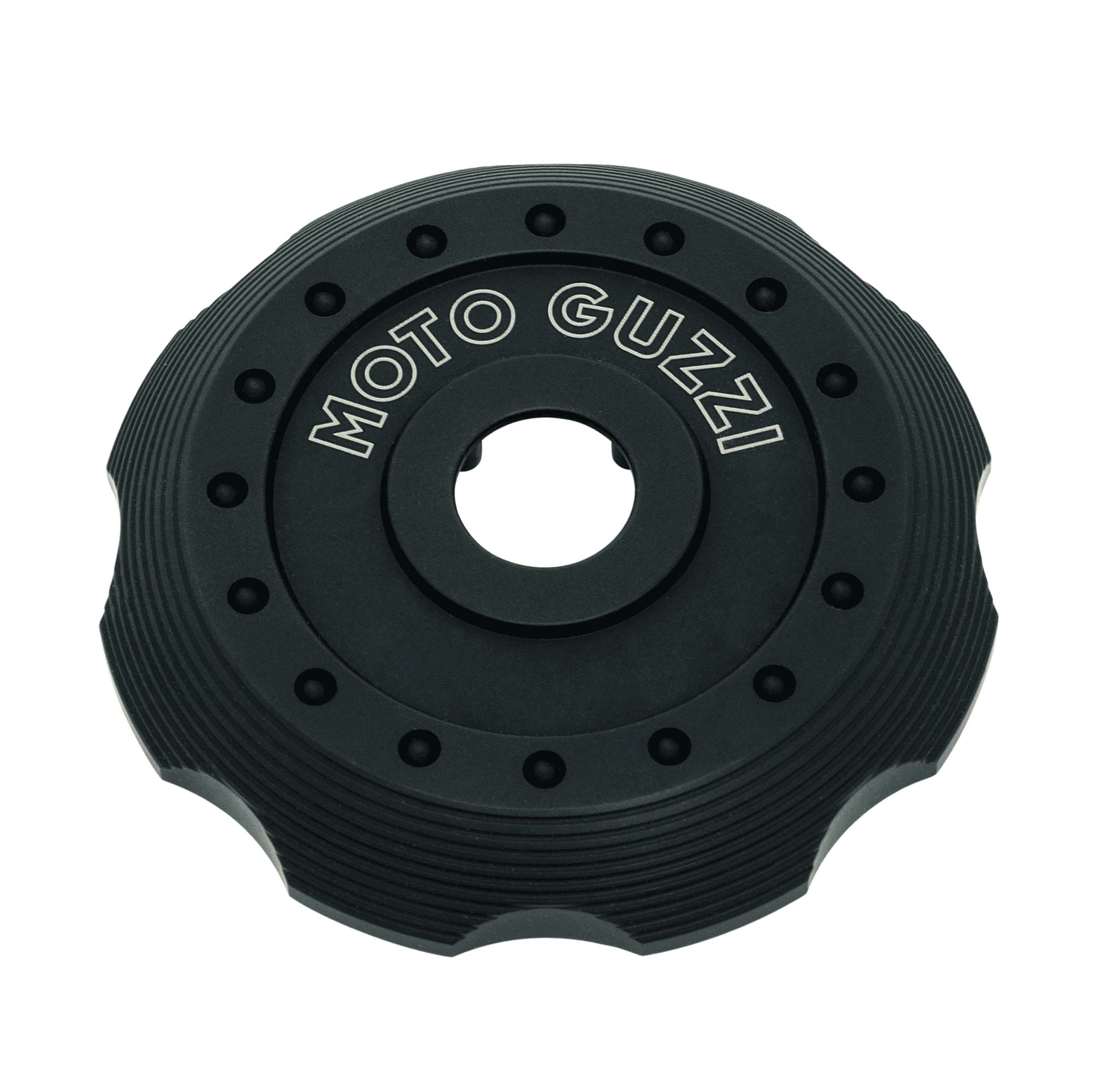 Afdekking voor tankdop, zwart aluminium voor Moto Guzzi V7 III / V7 850