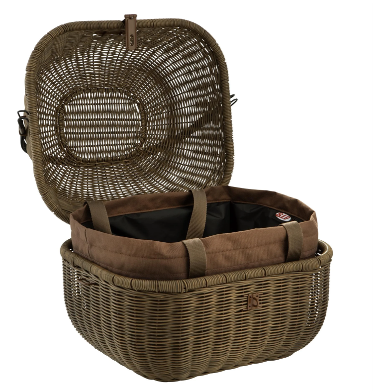 Bagagemandset "Classic" met bagagerek voor Vespa LX/LXV/S 50-150ccm, donkerbruin