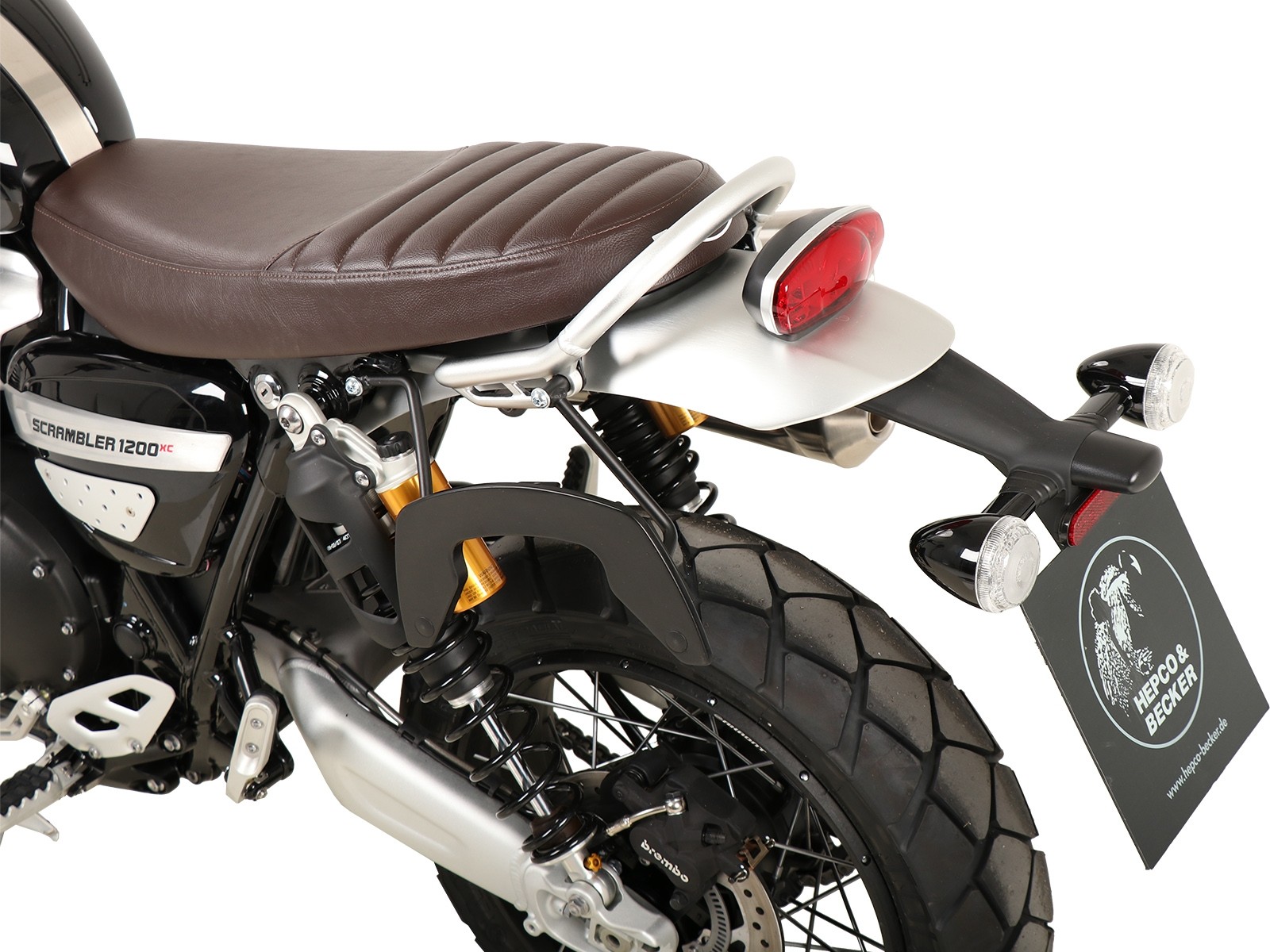 Zijstang enkelzijdig links zwart C-Bow voor Triumph Scrambler 1200 XC (2019-)