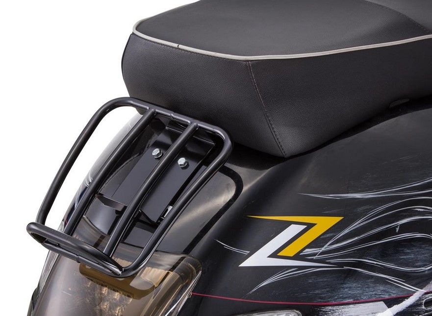 Bagagerek achteraan jaren '70 voor Vespa GTS/GTV/GT 125-300cc 4T LC, zwart