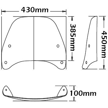 Medium voorruitvoor BMW R 1150 R Rockster (02-05), licht getint