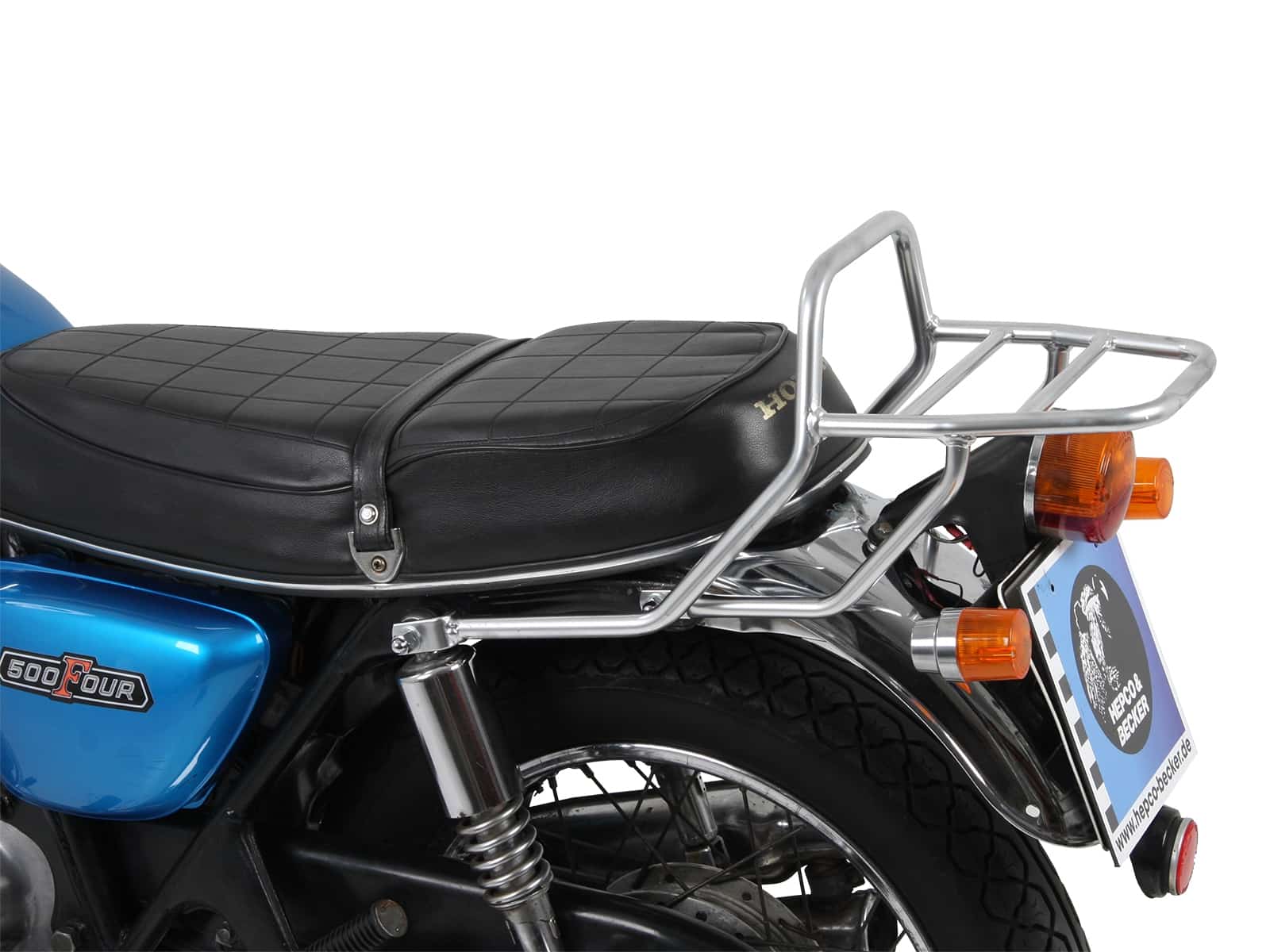 Buisvormig bagagerek topkoffer chroom voor Honda CB 500 / 550 Four (71-78) Hepco & Becker