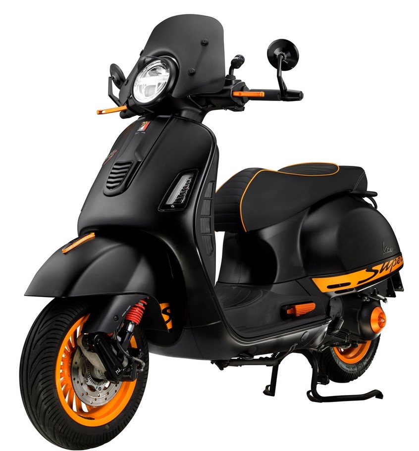 Deksel vario voor Vespa, mat oranje