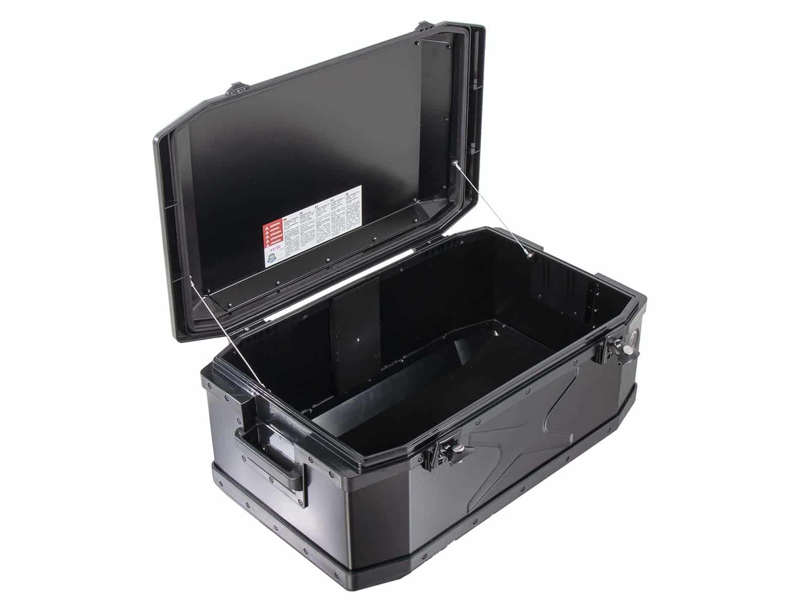 Aluminium topkoffer Xplorer 60 liter zwart Hepco & Becker