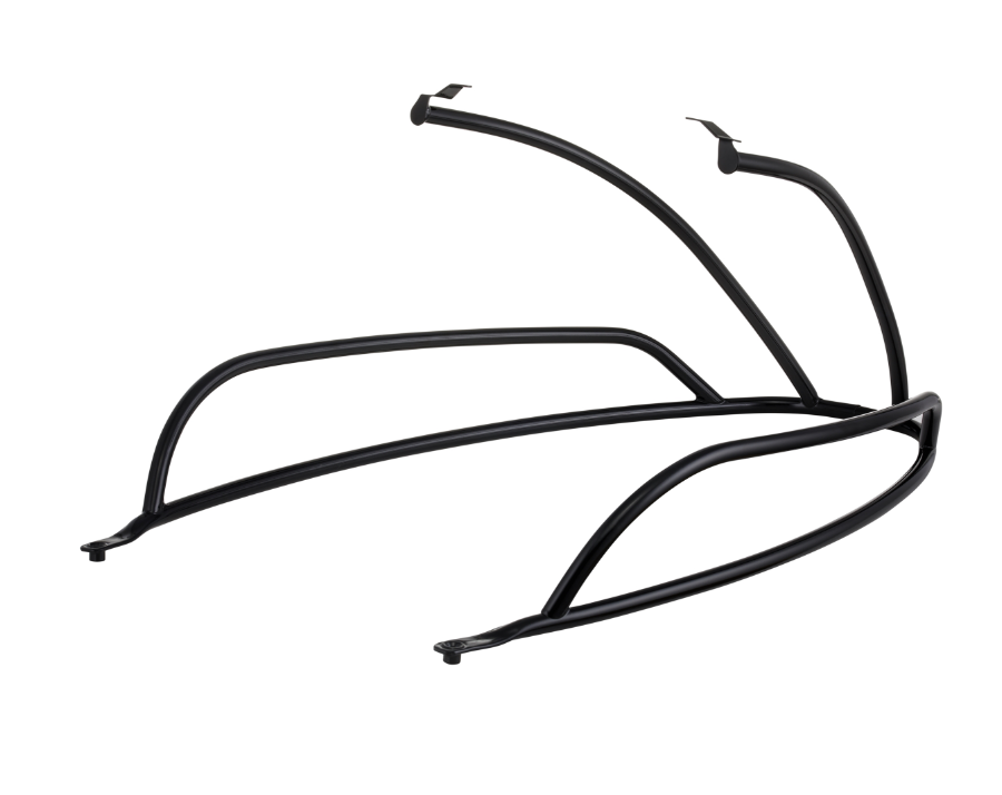 Crashbar zijafdekking voor Vespa Primavera/Sprint/Elettrica 50-150cc, glanzend zwart