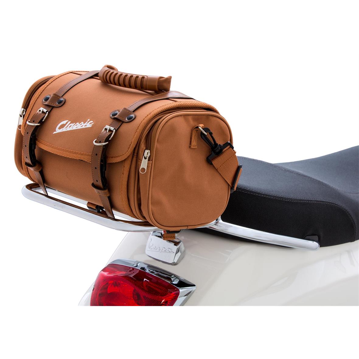 Tas "Classic" klein voor Vespa - bruin, nylon