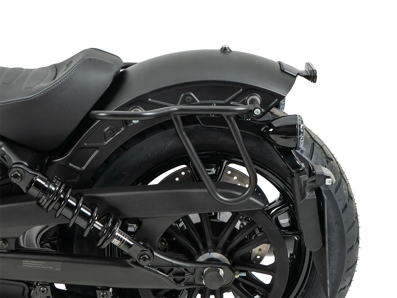 Leren tassenhouder uitsparing zwart voor Indian Scout Sixty Bobber (25-) Hepco & Becker
