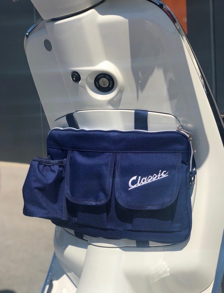 Classic"-tas voor bagageruimte/handschoenkastje Vespa - blauw, nylon
