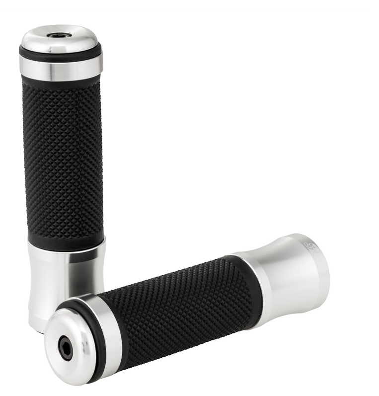 Handvatten Ø 24/24 mm, L 125 mm voor Vespa PX 125-200cc, zwart/zilver