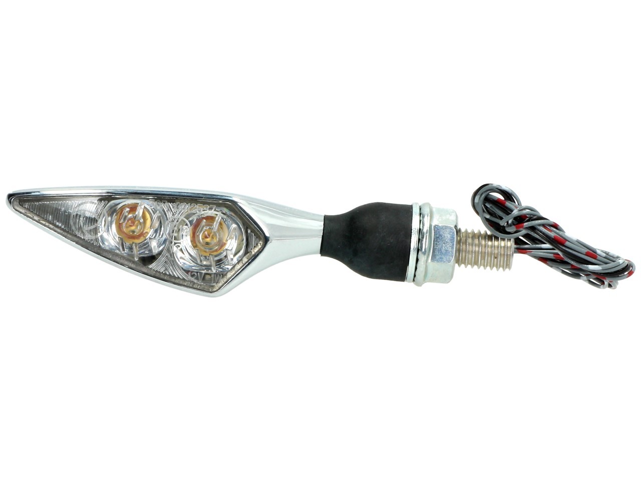 Kellermann knipperlicht, achter- en remlicht, Rhombus DF, staal, LED, HL, 12 V, glanzend chroom, M8x20