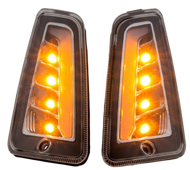 Richtingaanwijzerset voor & achter voor Vespa GTS/GTS Super/GTV/GT 60/GT/GT L ('03-'13), duidelijk
