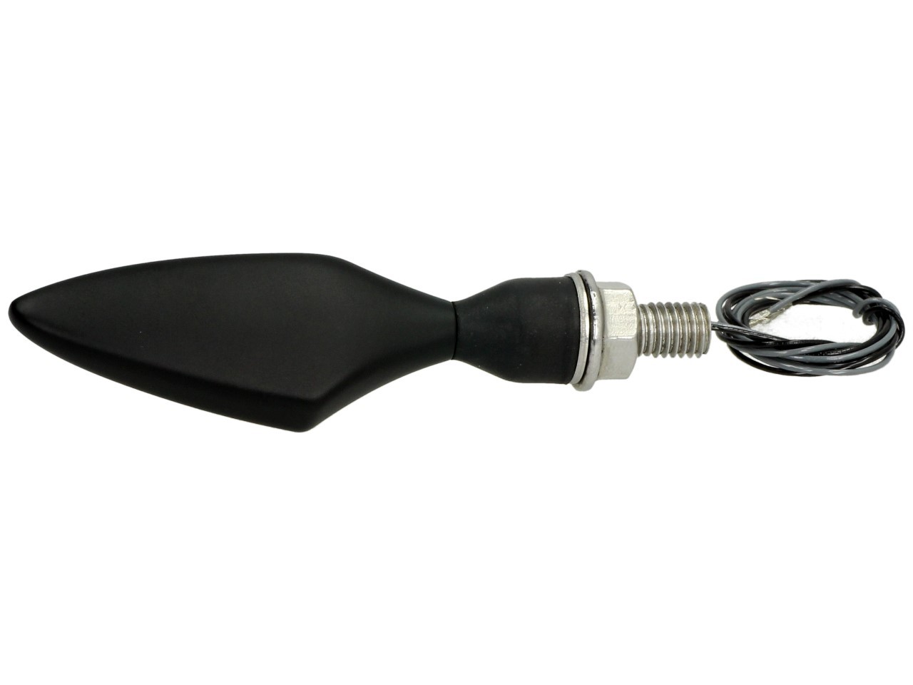 Kellermann-indicator, Rhombus Dark, staal, LED, VL/HR, 12 V, zwart gesatineerd, M8x20, E-keur