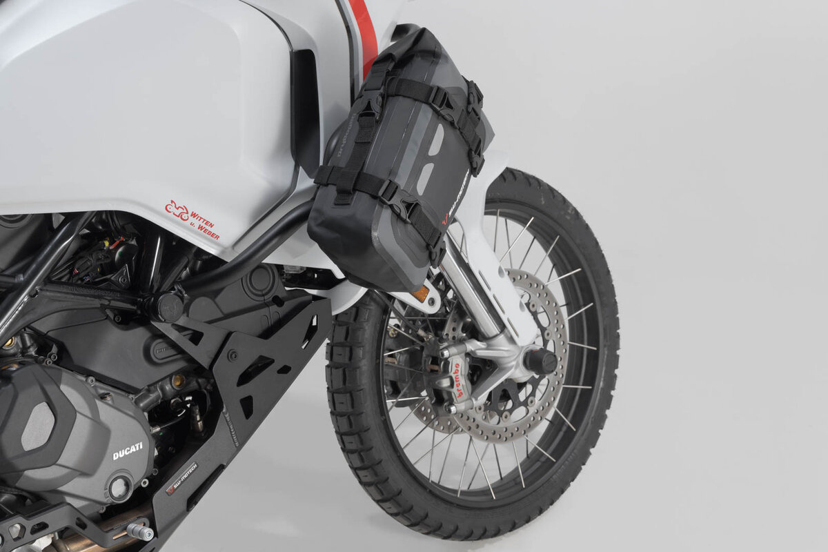 Drybag 80 achtertas voor Moto Guzzi V9 Roamer /Bobber (15-18), zwart/grijs - SW Motech