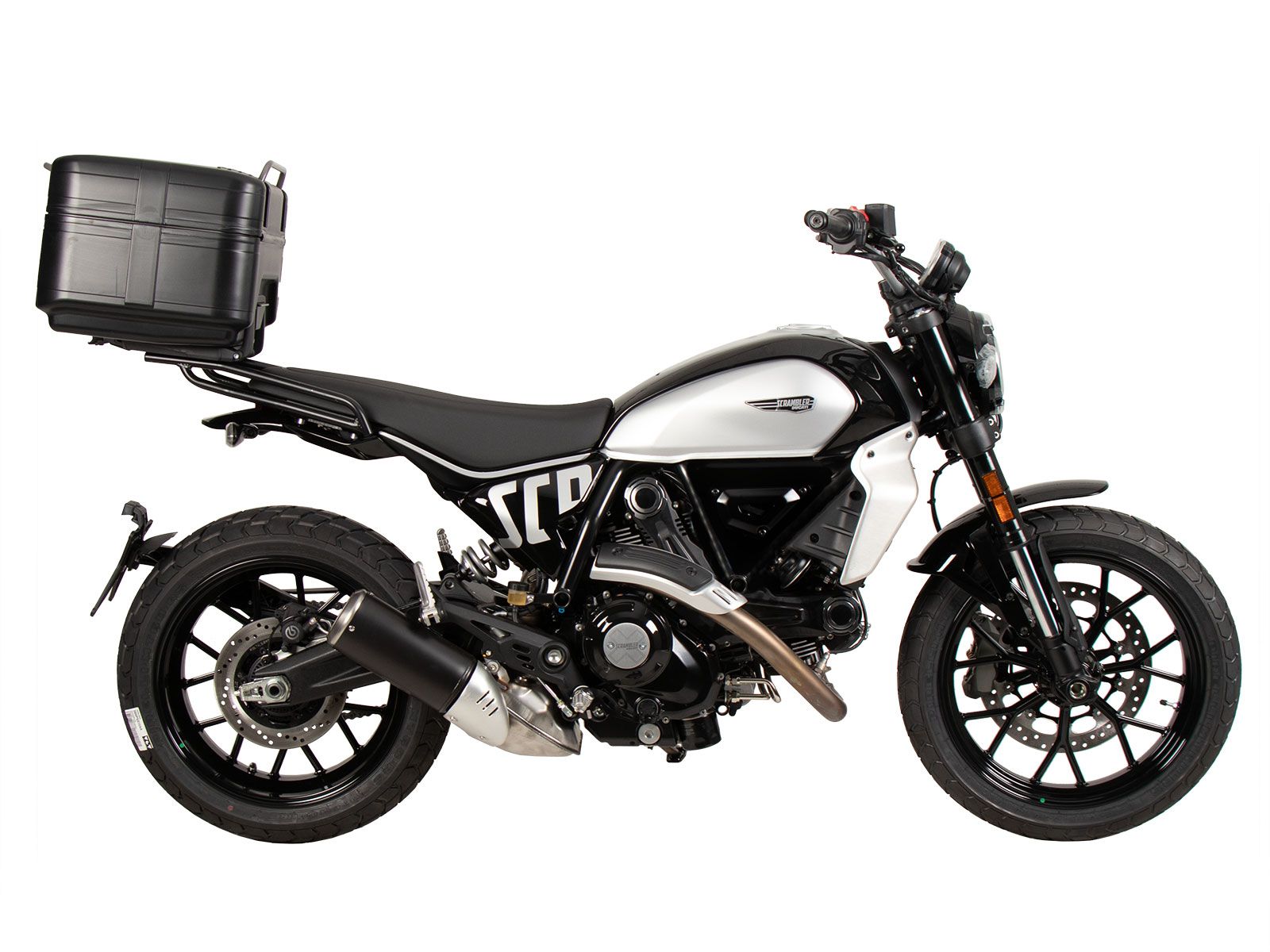 Aluminium topkoffer zwart voor Ducati Scrambler 800 Icon (23-) Hepco & Becker