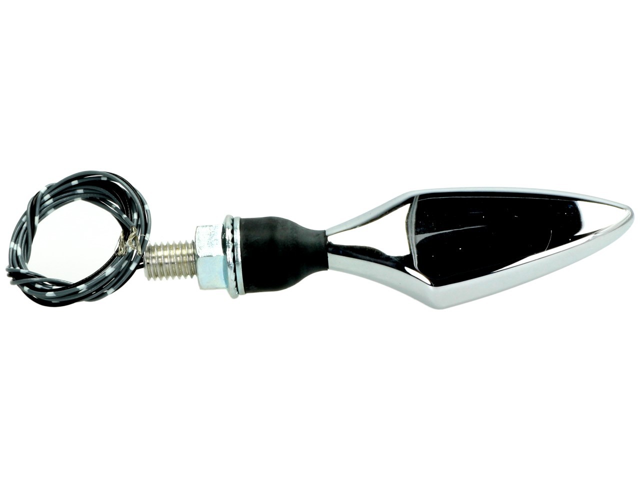Kellermann indicator met positielicht, Rhombus PL, staal, LED, VR, 12 V, glanzend chroom, M8x20