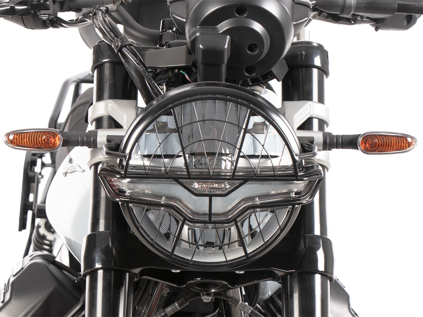 Lampbeschermer zwart voor Moto Guzzi V7 850 Stone (25- ) Hepco & Becker