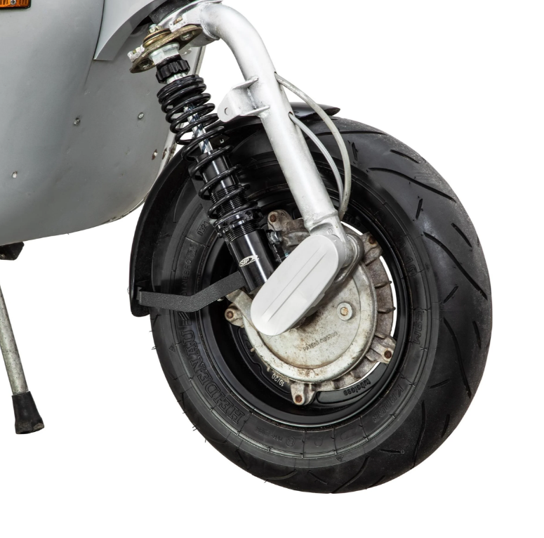 Spatbord 2.0 Garelli Race EVO II voor Vespa PX 80-200ccm, GFK zwart, beugel zwart