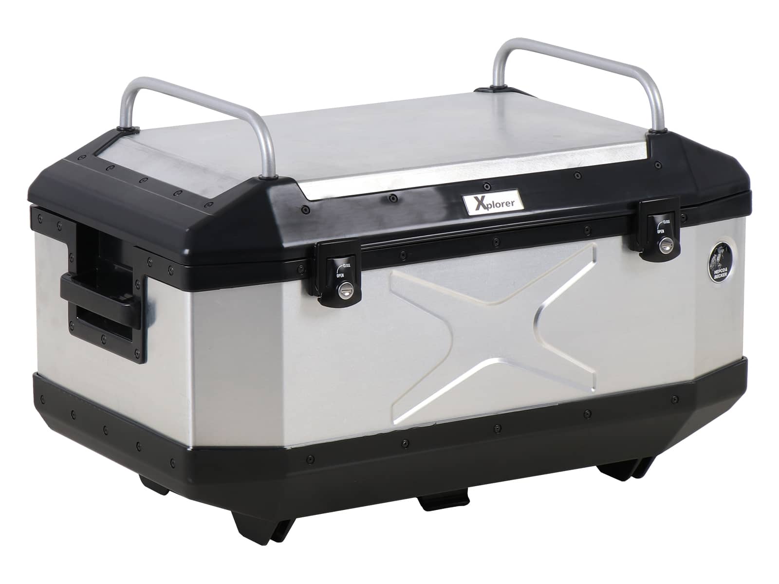 Aluminium topkoffer Xplorer 60 liter zilver Hepco & Becker