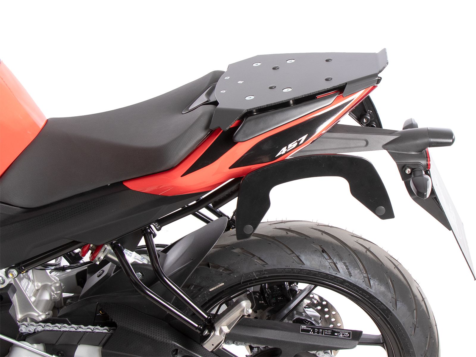 Sportrek vast zwart voor Aprilia Tuono 457 (25- ) Hepco & Becker
