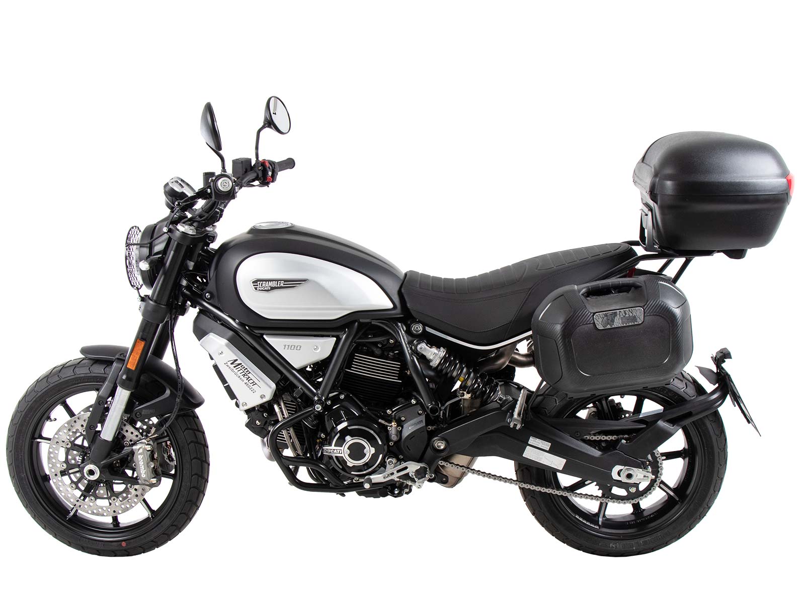Alurack topkofferdrager zwart voor Ducati Scrambler 1100 Dark Pro /Pro /Sport Pro (21-24)
