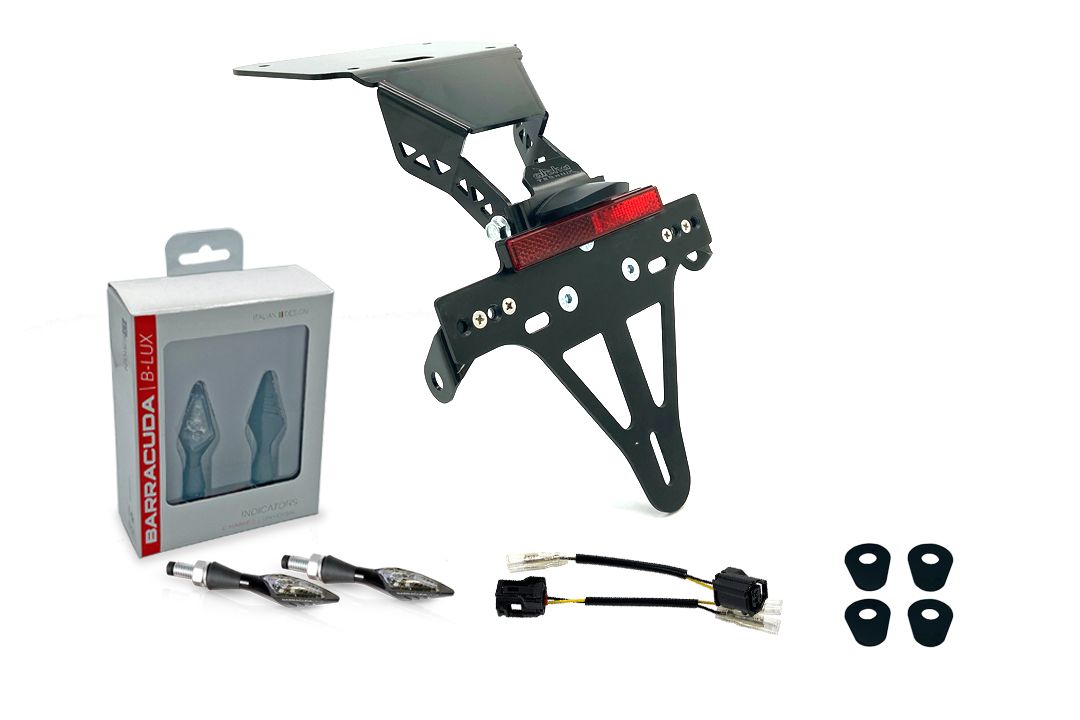 Nummerplaathouder (incl. Barracuda knipperlichten voor + achter) voor Yamaha YZF-R3 / MT-03 (20-)