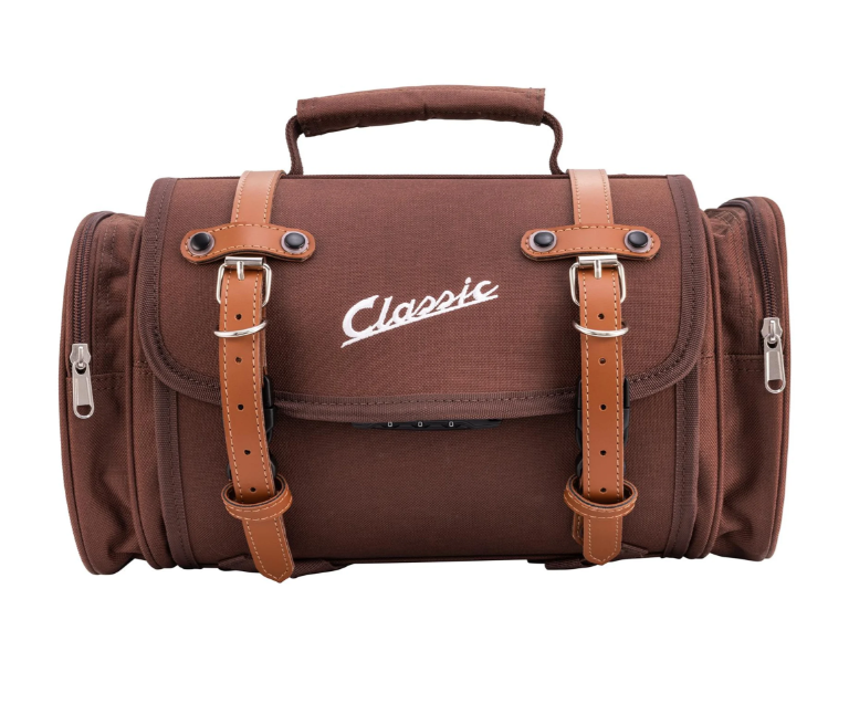 Classic" tas klein voor Vespa, nylon, tabak bruin
