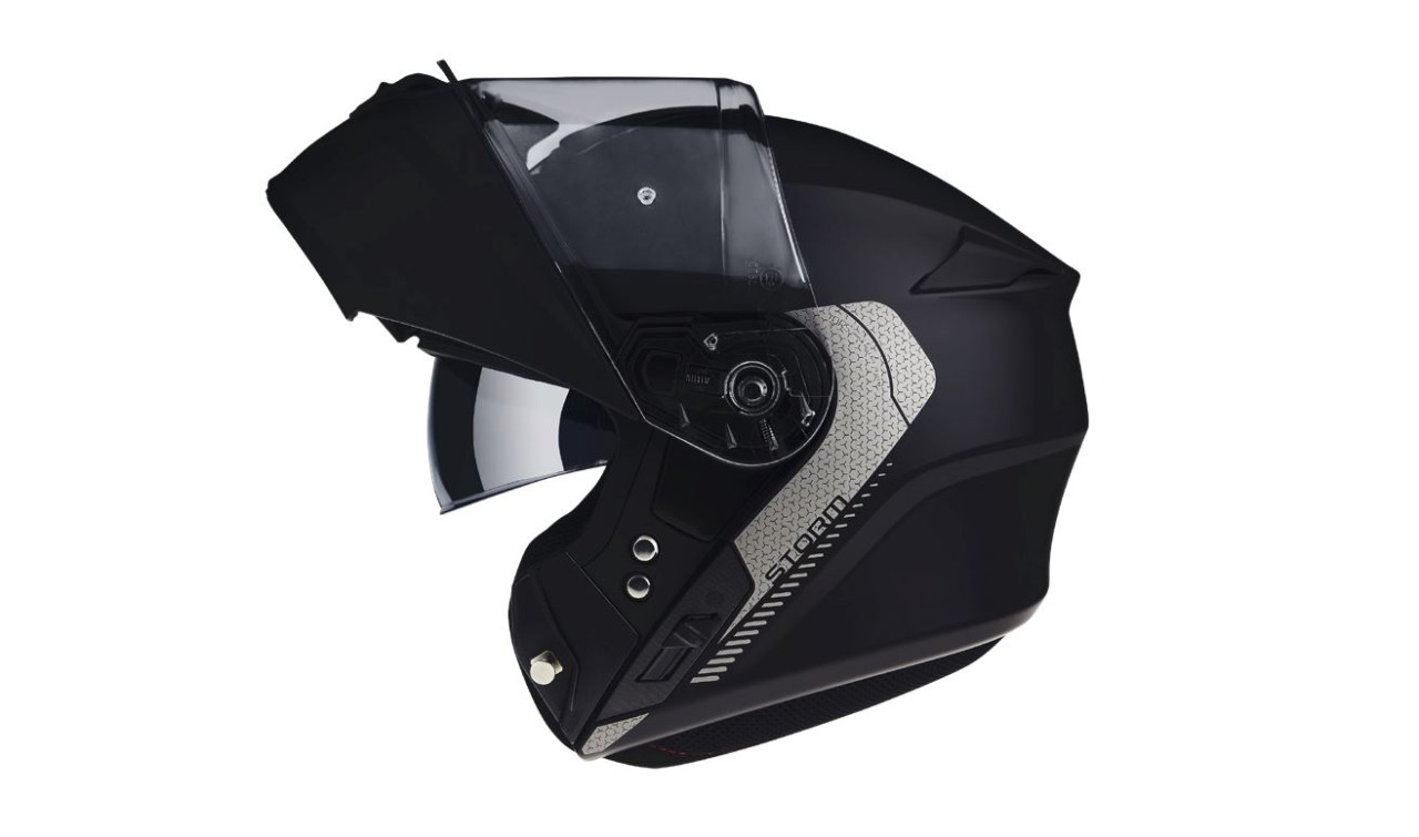 Axxis opklapbare helm, Storm SV Solid, mat zwart