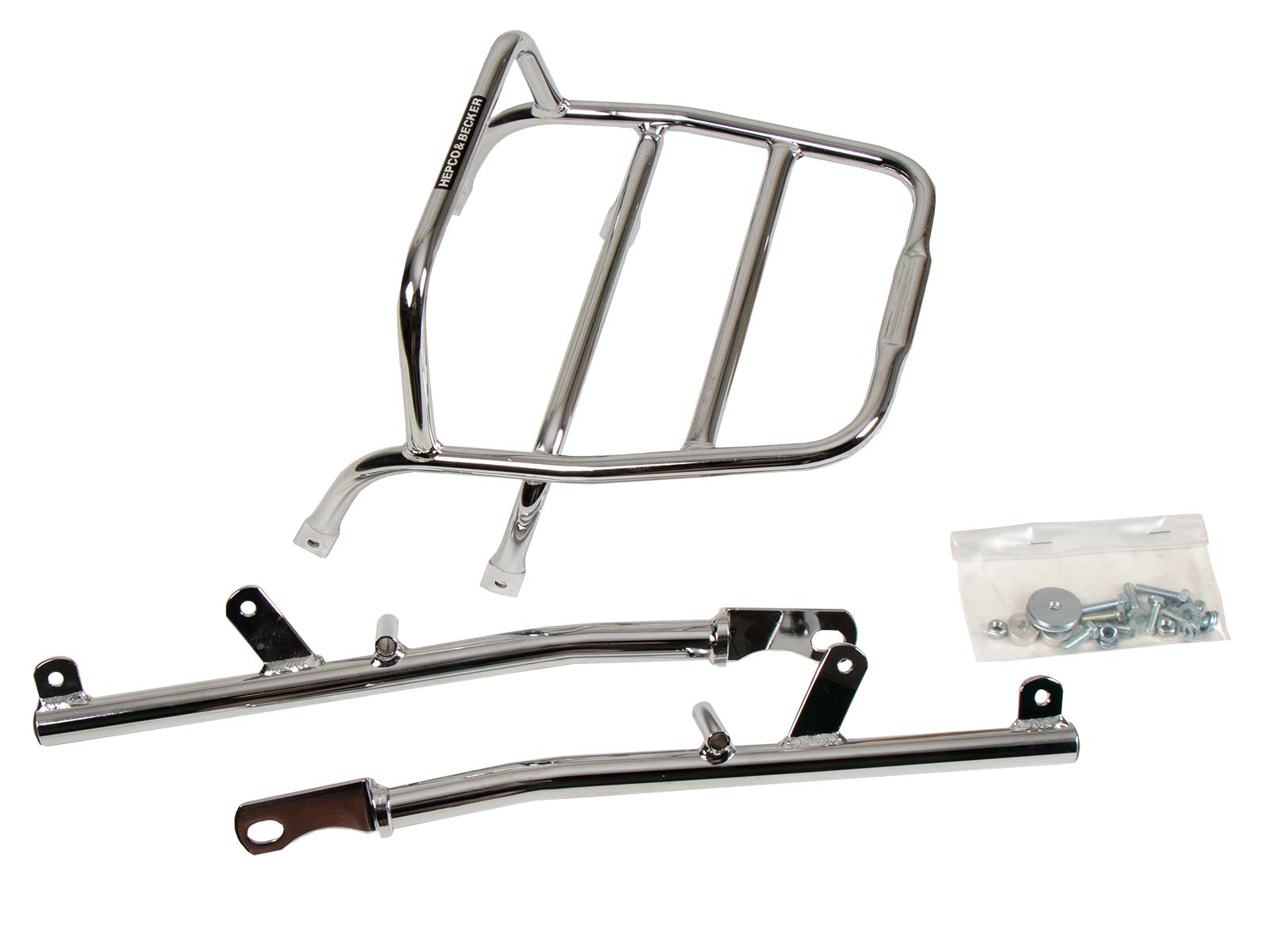 Buisvormig bagagerek topkoffer chroom voor Honda CM 400 T (80-84) Hepco & Becker