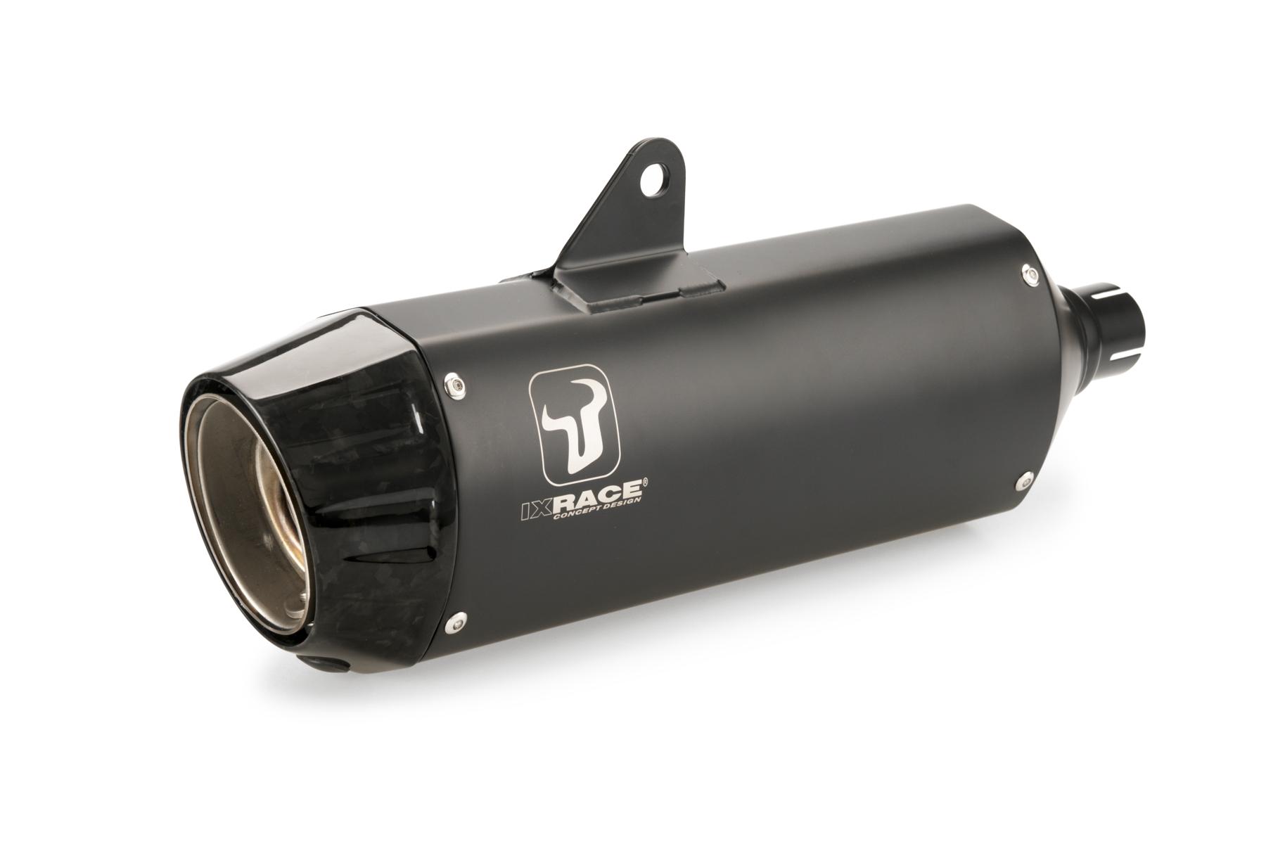 IXRACE Desert zwarte roestvrijstalen achterdemper voor Honda CB 750 Hornet (23-)